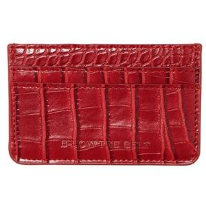🌵4/$20 NWT Below the Belt Red Crocodile Card Case